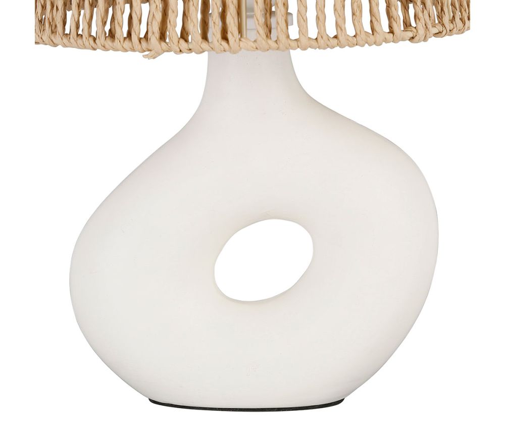 Lampe écrue et abat jour corde SEM