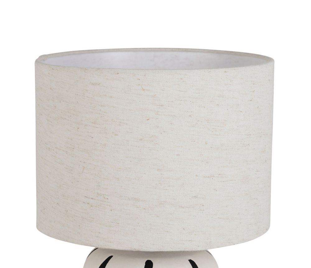 Lampe rayée cylindre céramique paese SEM