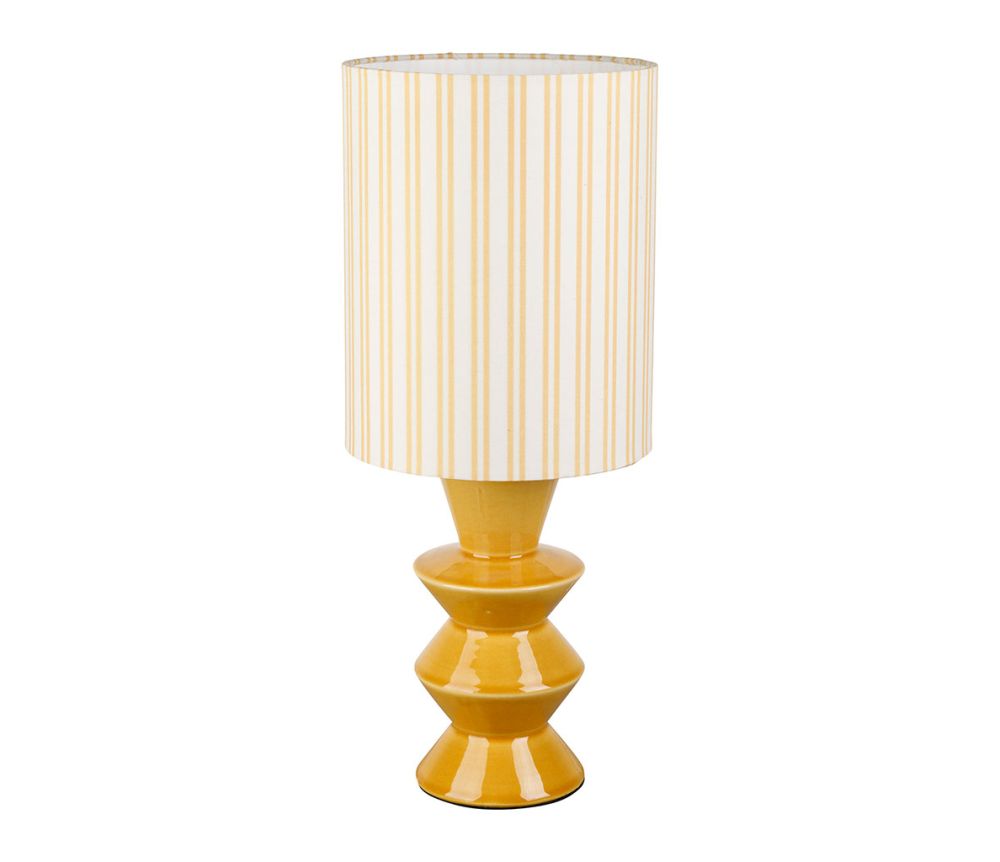 Lampe Verda abat-jour rayé moutarde SEM