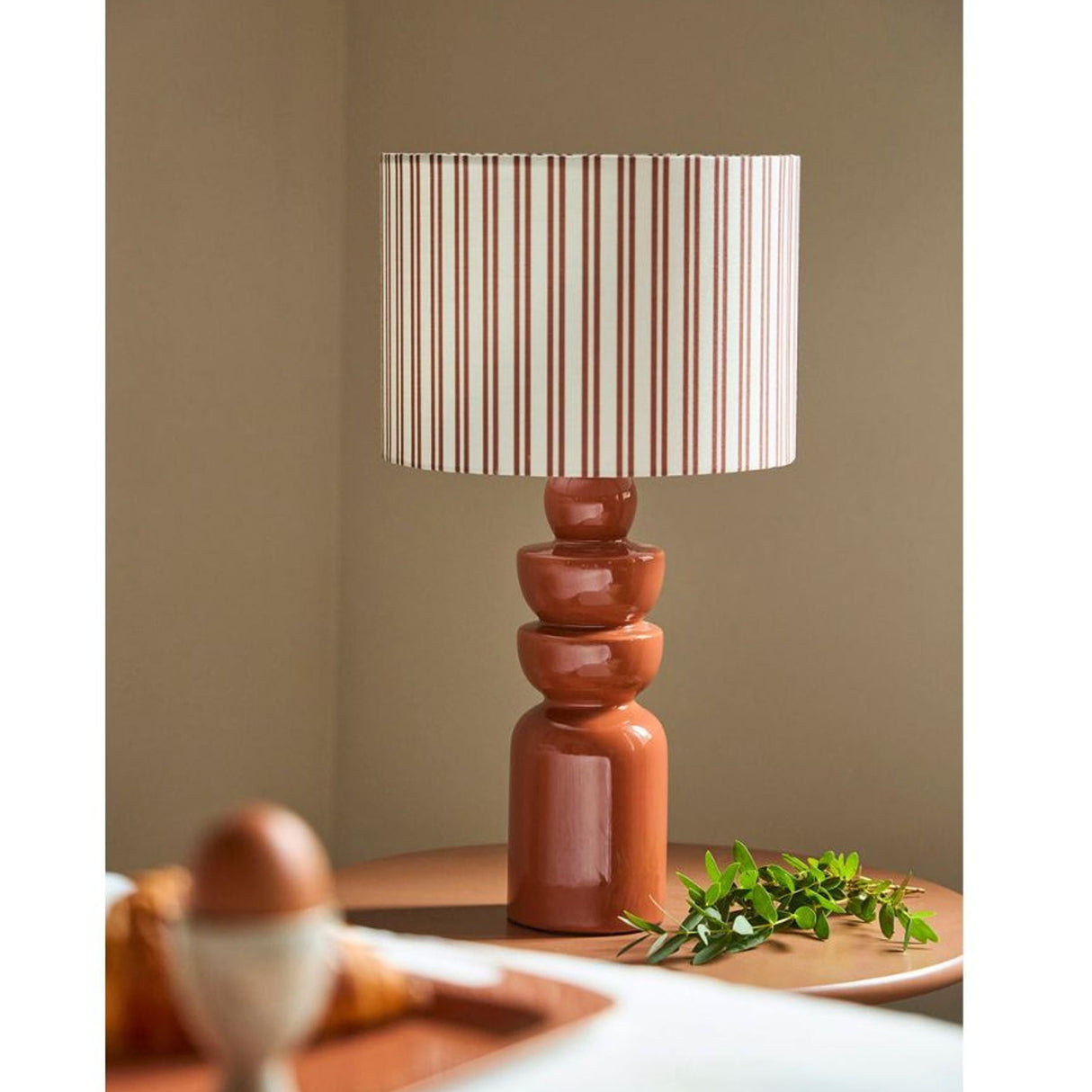Lampe Verda abat-jour rayé terra SEM