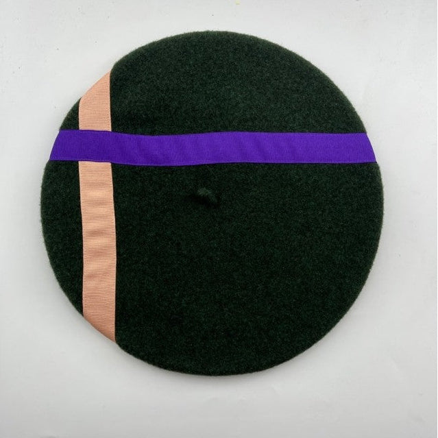 Béret adulte laine et rubans LEB