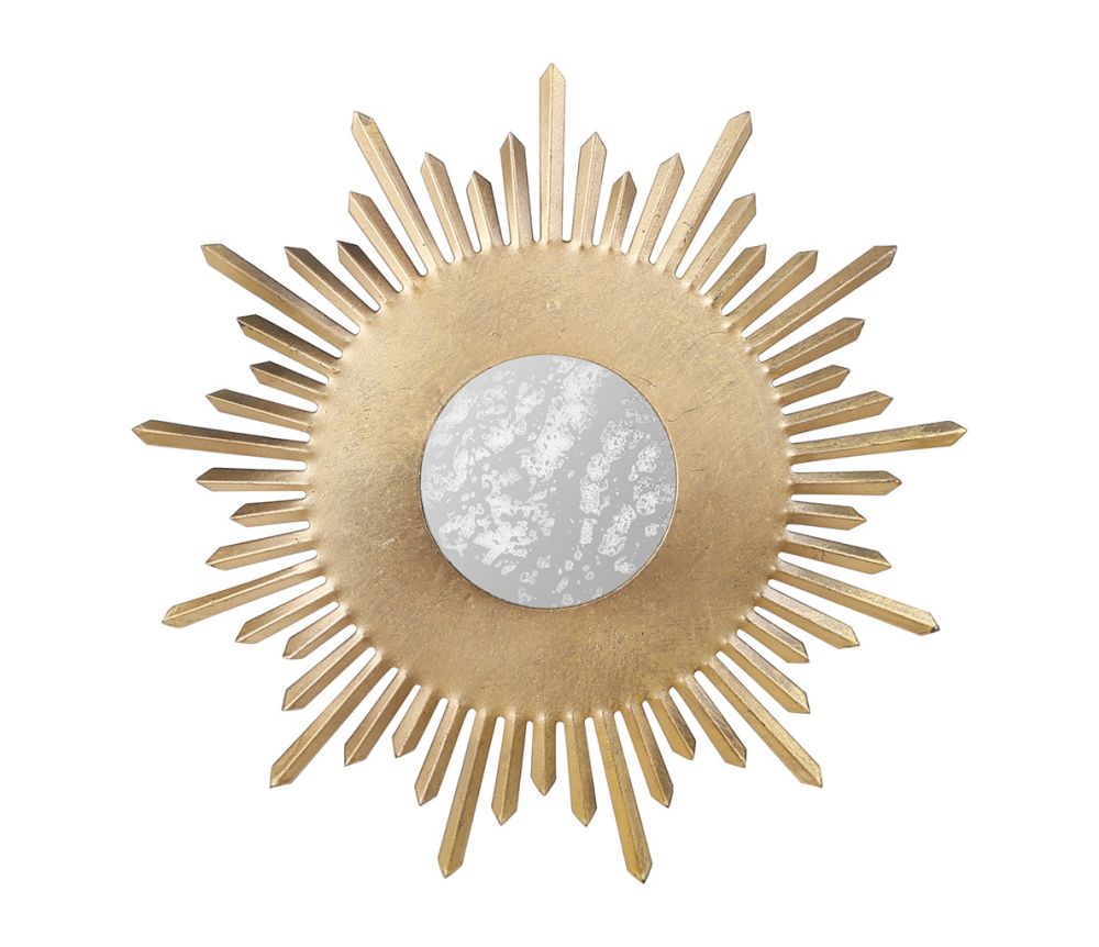 Miroir vieilli laiton rond AUREOL COT