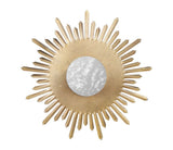 Miroir vieilli laiton rond AUREOL COT