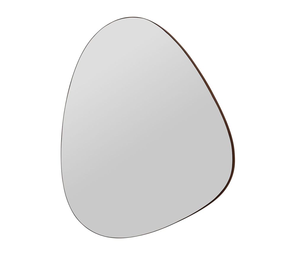 Miroir noyer forme asymétrique COT