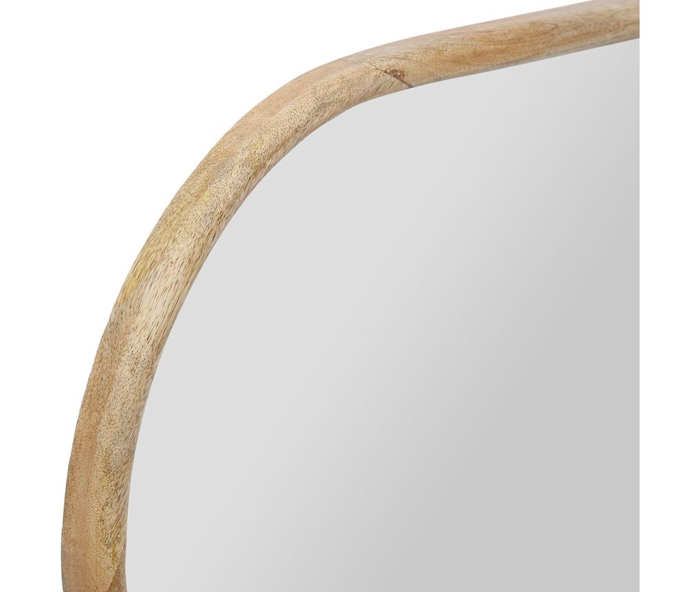 Miroir organique ovale en bois long SEM