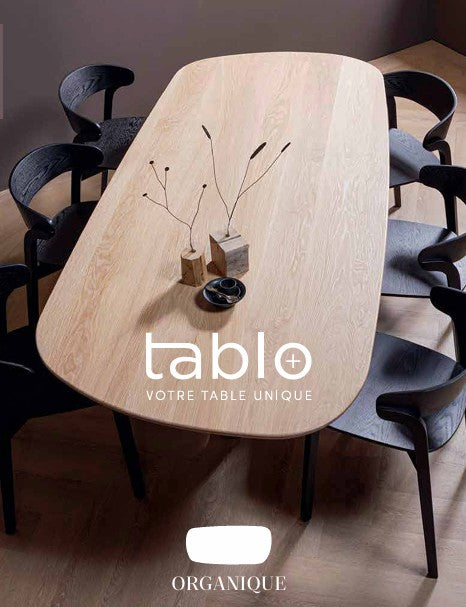 Plateau de table bois massif formes arrondies TABLO DEE