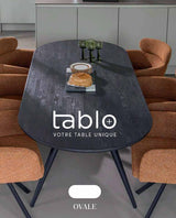 Plateau de table bois massif formes arrondies TABLO DEE