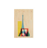 Carte postale en bois WOO