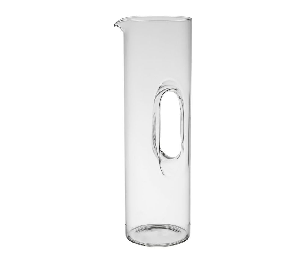 Pichet transparent poignée trou COT