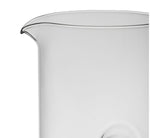 Pichet transparent poignée trou COT