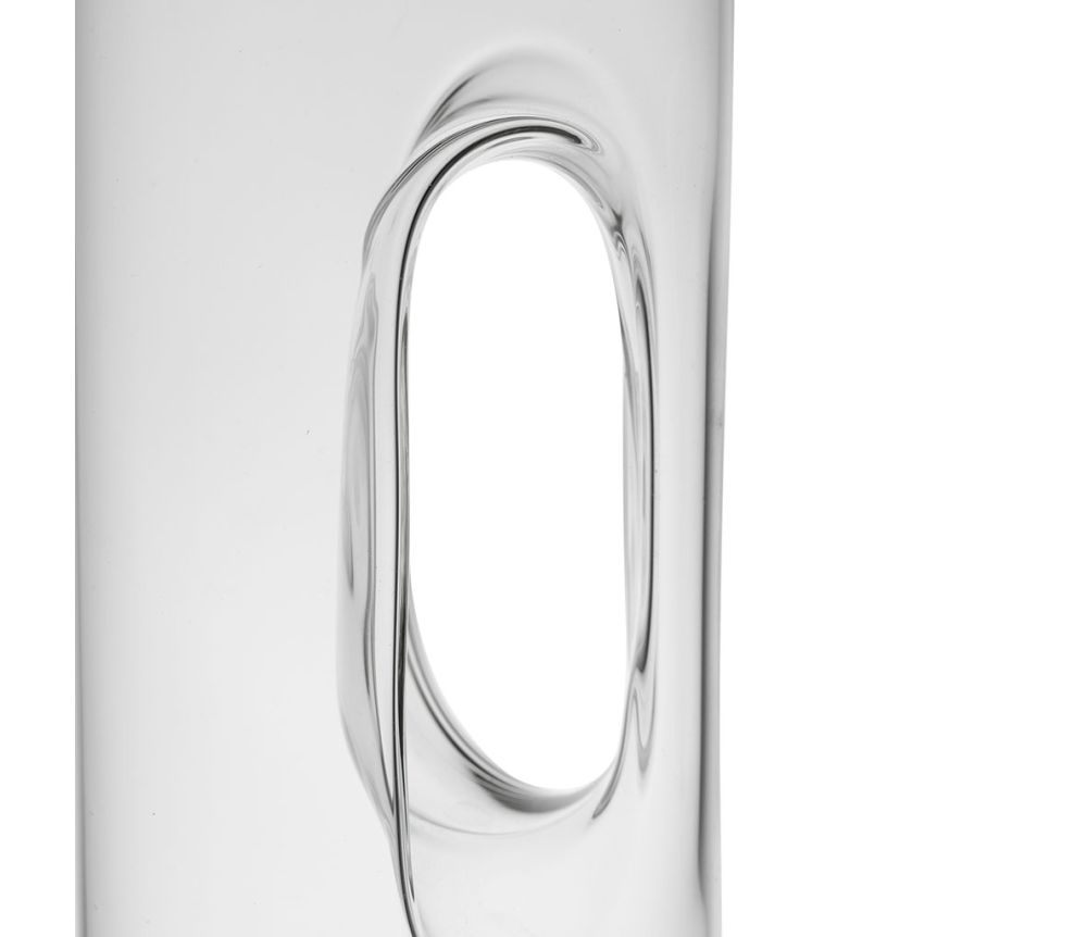 Pichet transparent poignée trou COT