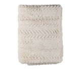 Plaid fourrure écru 170x130 SEM