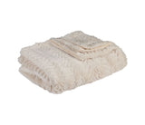 Plaid fourrure écru 170x130 SEM