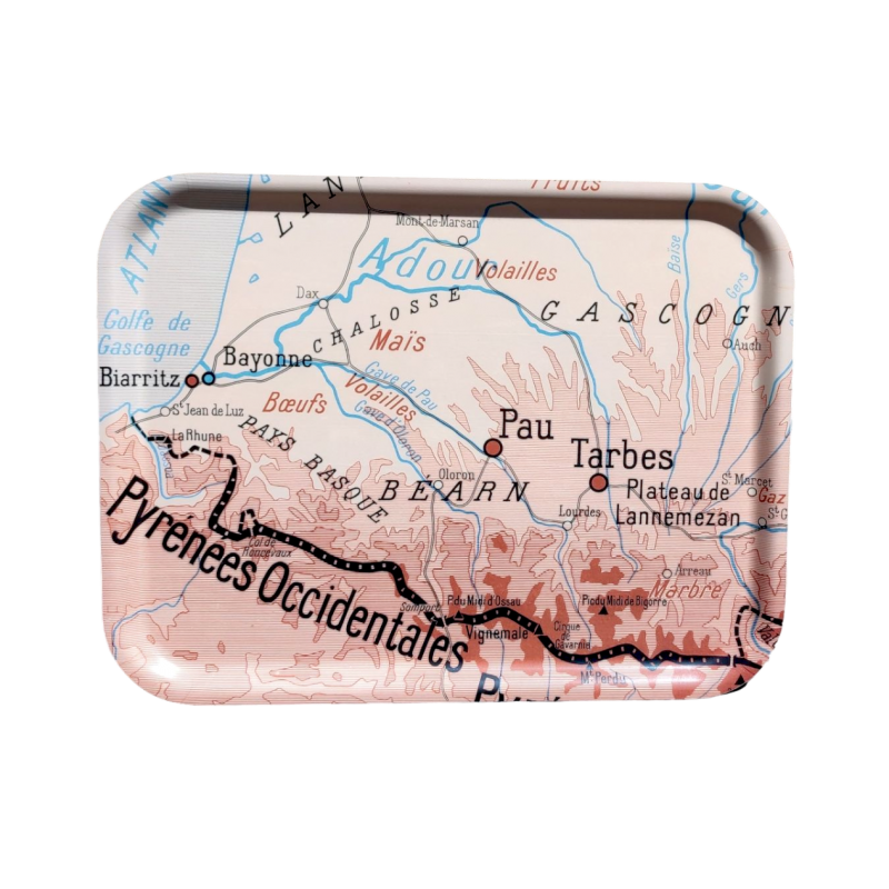 Plateau carte géographique moyen ZAR
