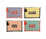 Pochette rayée colorée SEM