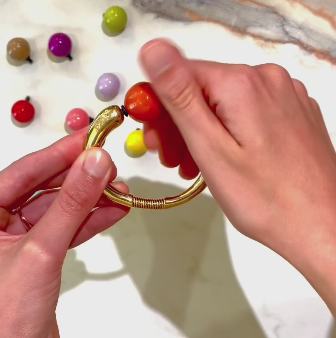 Bracelet doré boule Céramique SEN