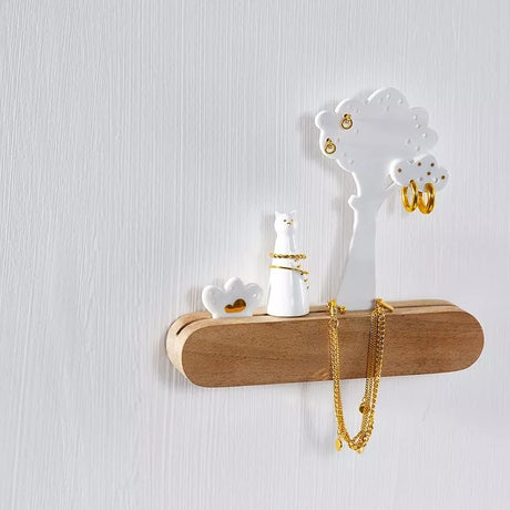 Porte bijoux porcelaine et bois RAD