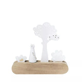 Porte bijoux porcelaine et bois RAD