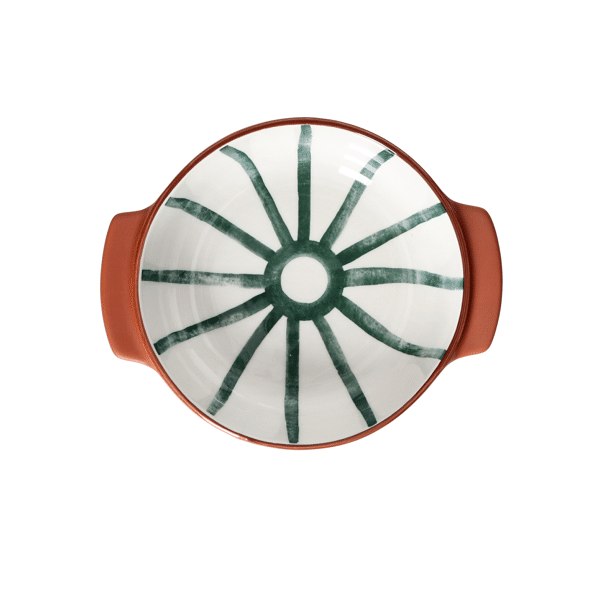 Bol anse moyen rayé vert POM