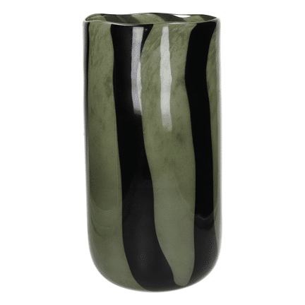 Vase rayure vert verre grand modèle POM