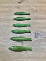 Lot 6 sardines porte-couteaux céramique DUR