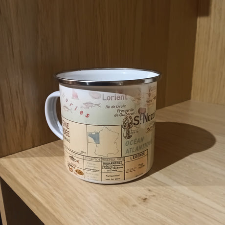 Mug  émaillé carte ZAR