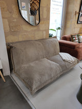 Canapé beige côtelé 2 places   SOLAE SEM