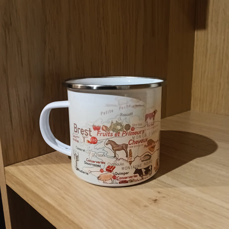 Mug  émaillé carte ZAR