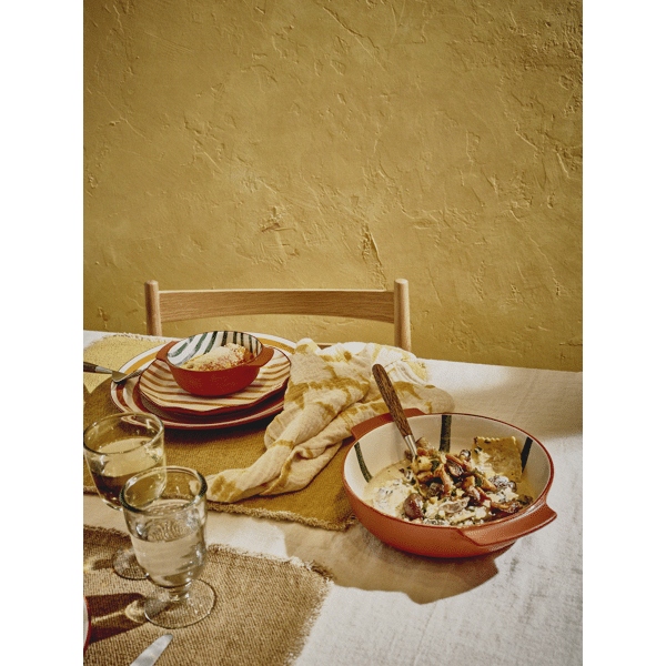 Bol anse petit modèle rayé vert POM