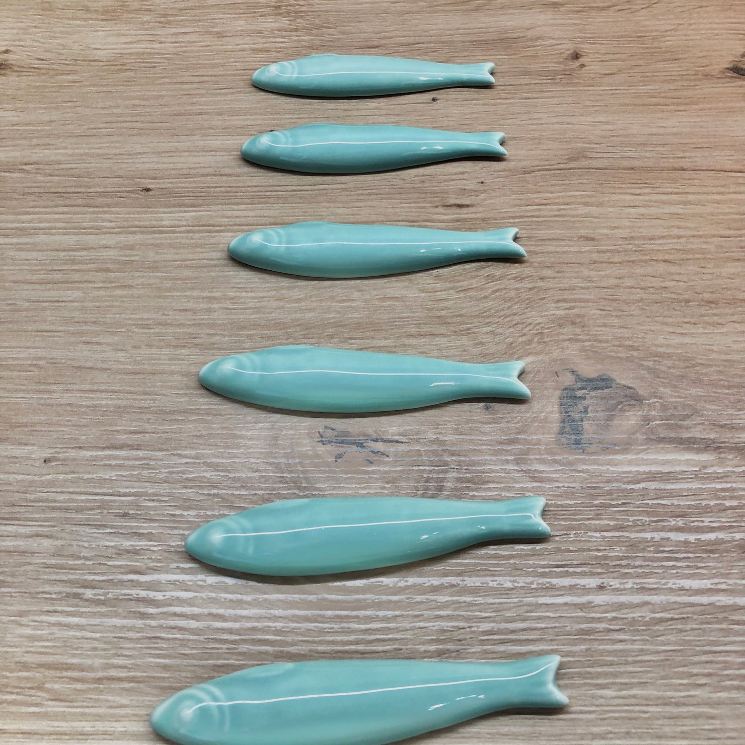 Lot 6 sardines porte-couteaux céramique DUR