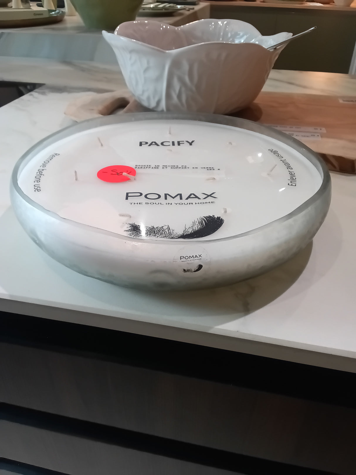 Bougie 10 mèches bol en verre POM