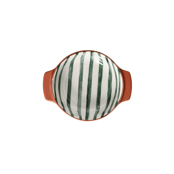 Bol anse petit modèle rayé vert POM