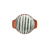 Bol anse petit modèle rayé vert POM