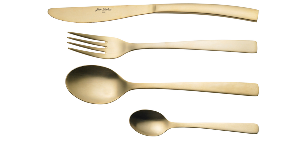 Set 4 couverts dorés JEA