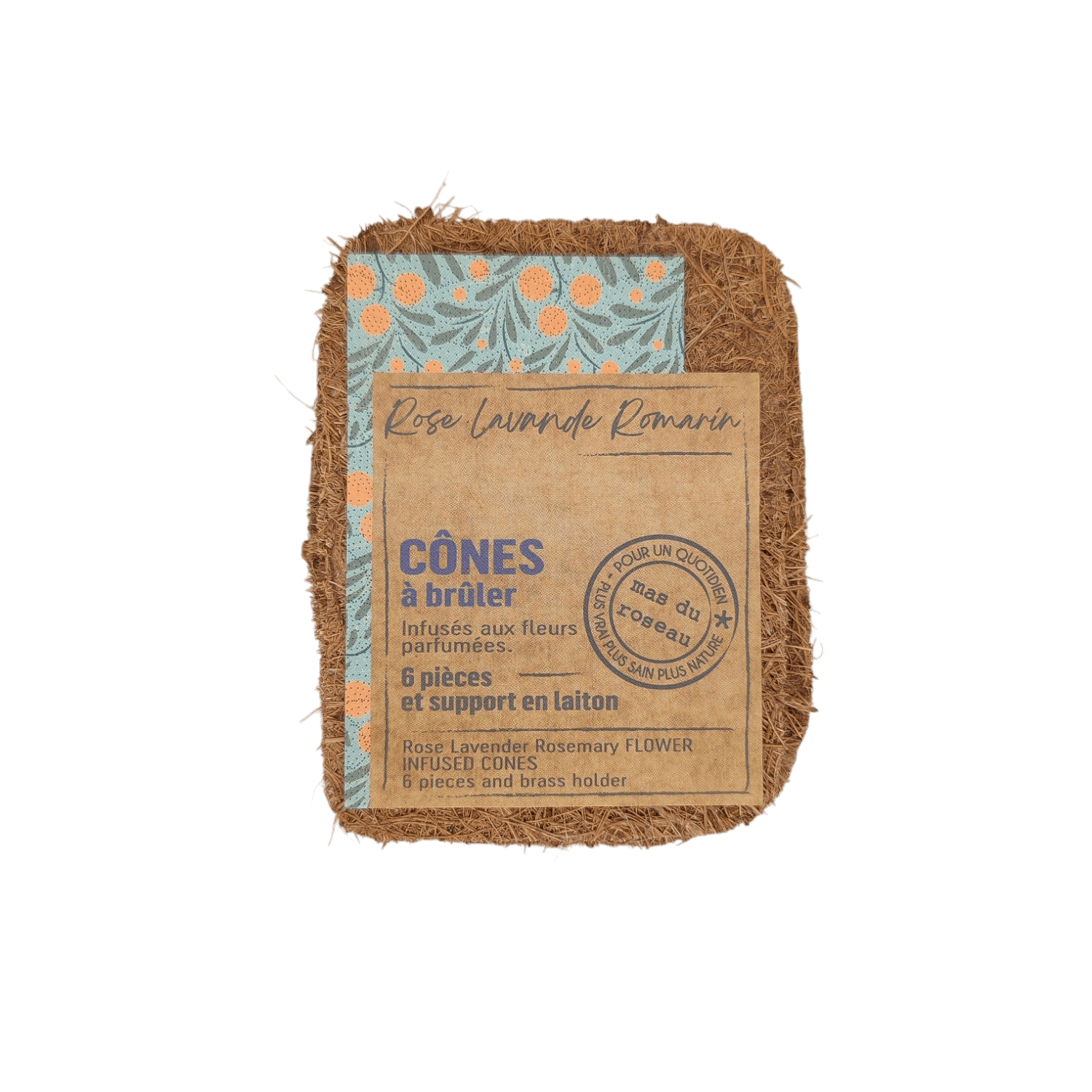 Encens cone fleurs et support MAS