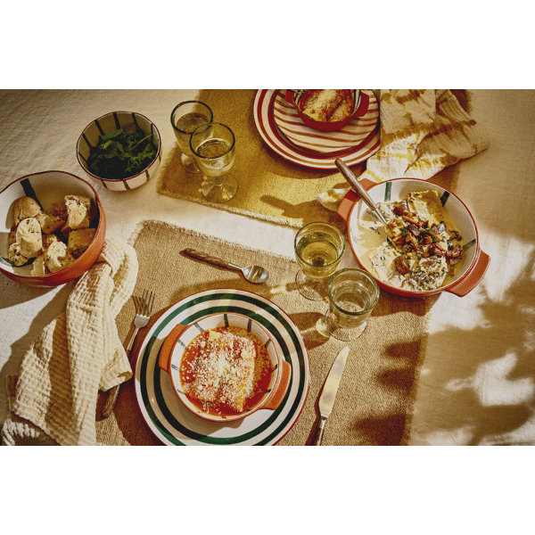 Bol anse moyen rayé vert POM