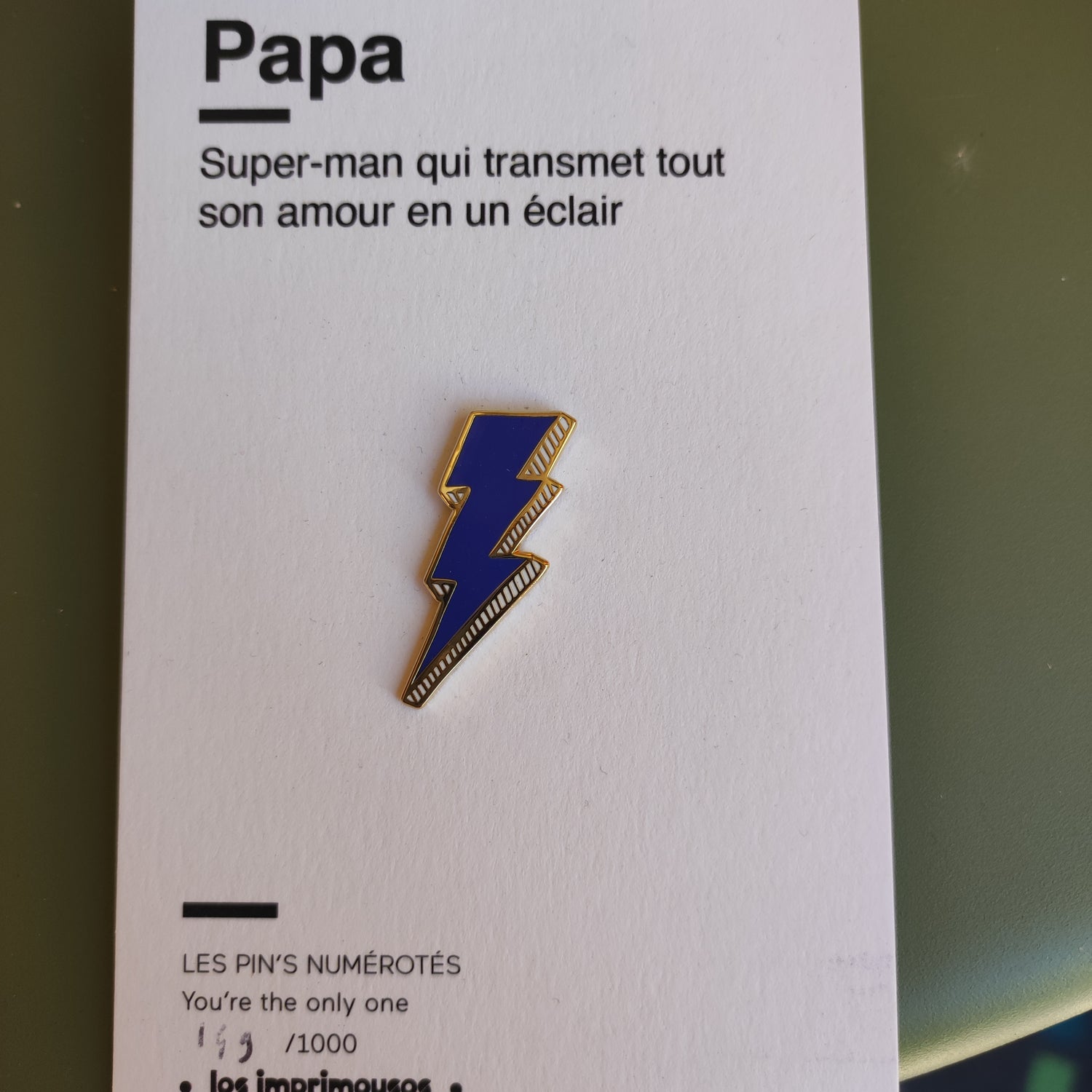 Carte message pin's IMP
