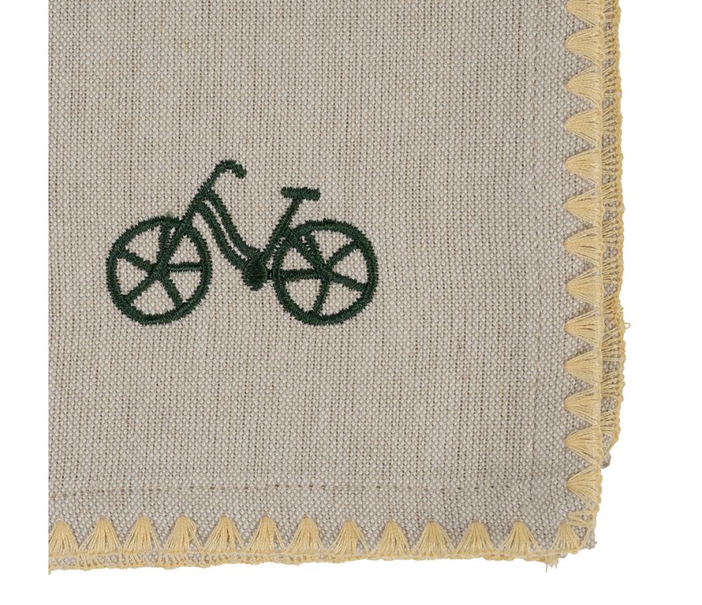 Lot de 4 serviettes brodées SEM