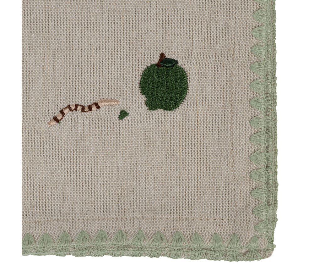 Lot de 4 serviettes brodées SEM