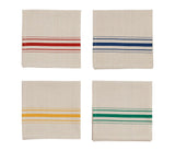 Lot de 4 serviettes brodées SEM