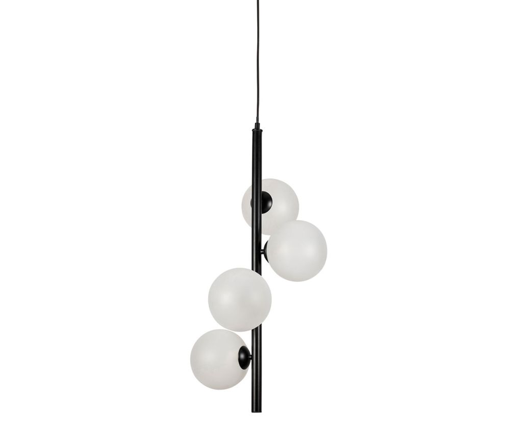 Suspension artdécor tige noire et boules en verre SEM