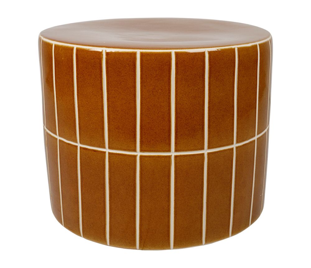 Table basse carrelage moutarde SEM