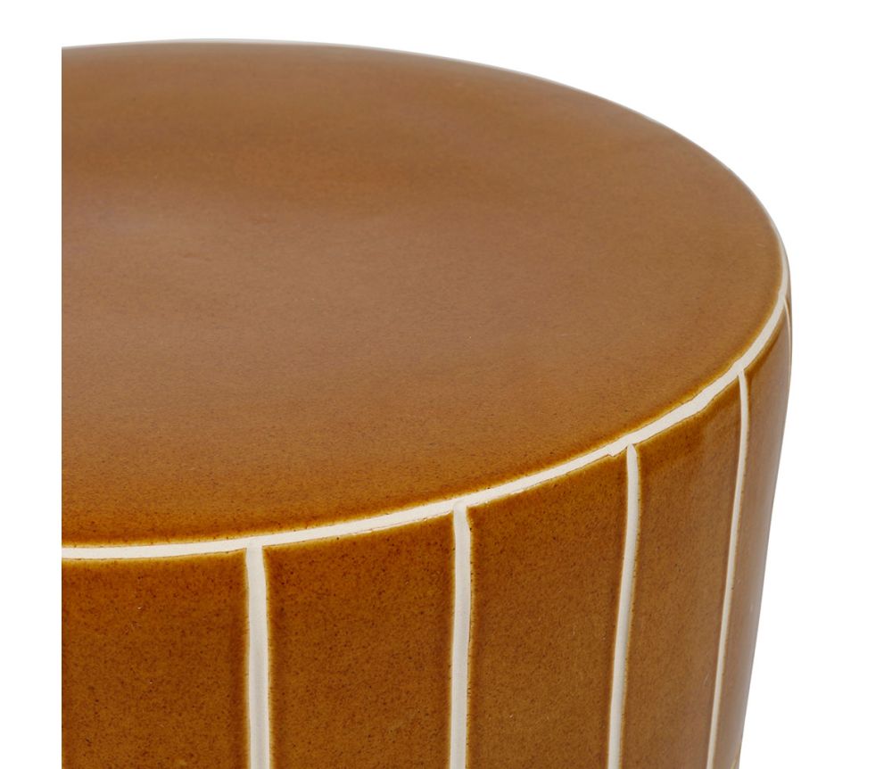Table basse carrelage moutarde SEM