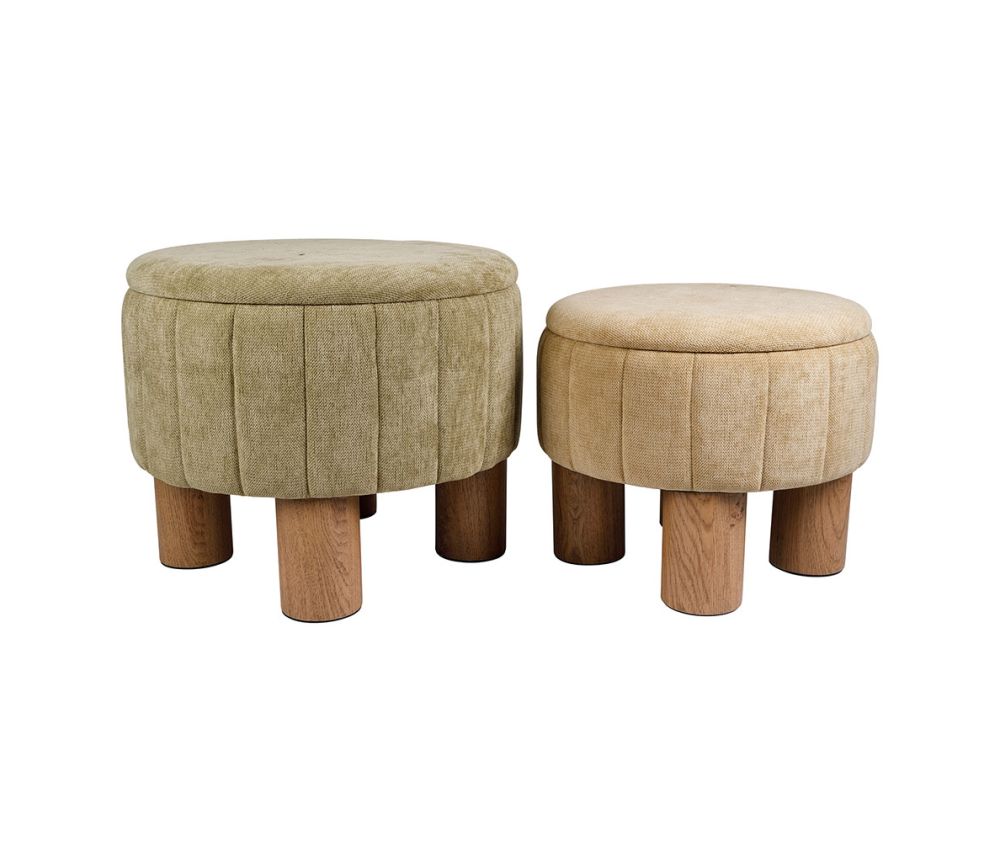 Tabouret coffre velours COT