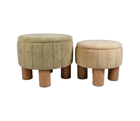Tabouret coffre velours COT