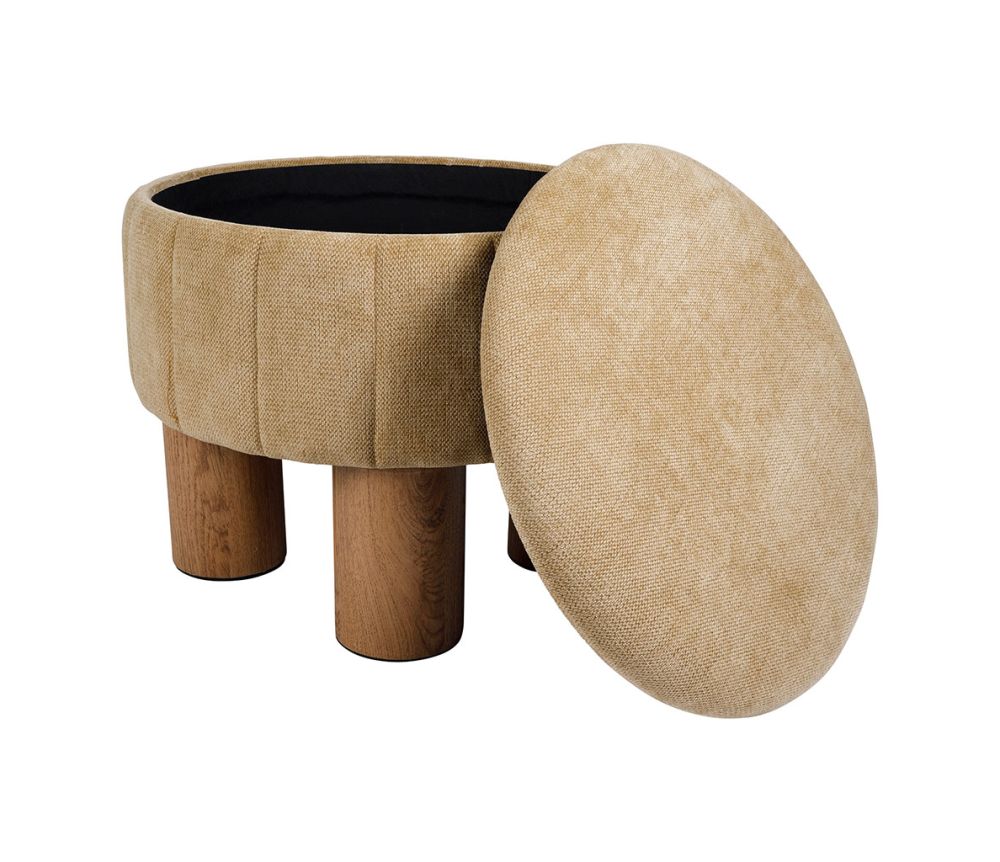 Tabouret coffre velours COT