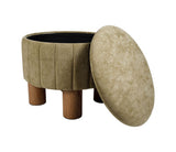 Tabouret coffre velours COT