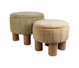 Tabouret coffre velours COT
