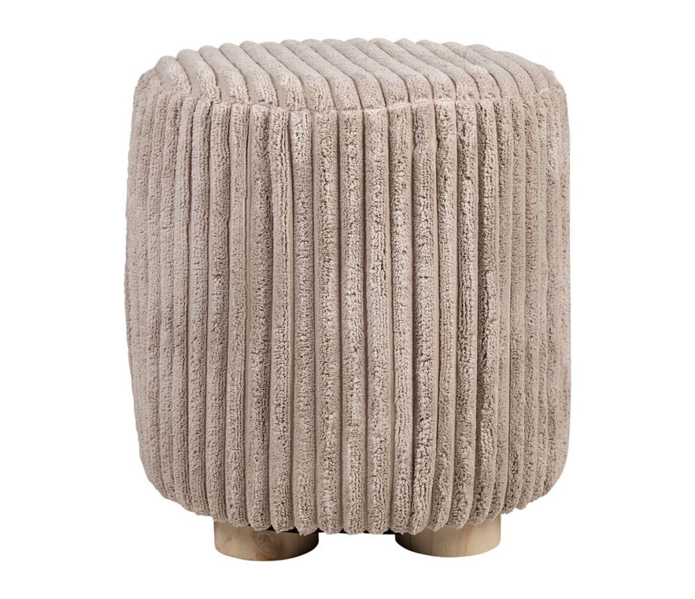 Tabouret rond velours côtelé SEM