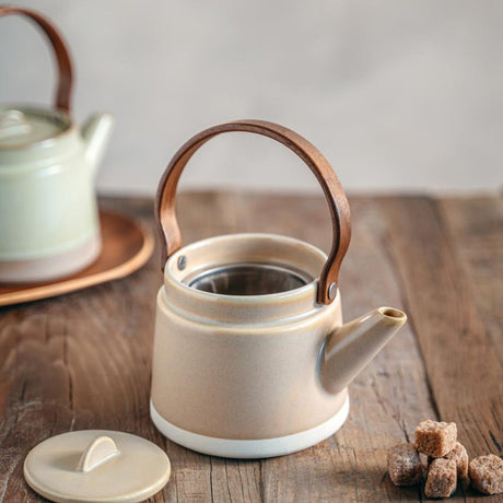 Théière anse bois avec filtre BAS